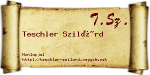 Teschler Szilárd névjegykártya