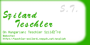 szilard teschler business card
